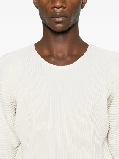 Issey Miyake Monthly Colors: September Pleated T-shirt In White