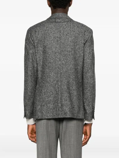 Lardini Notched-lapel Single-breasted Jacket In Gray