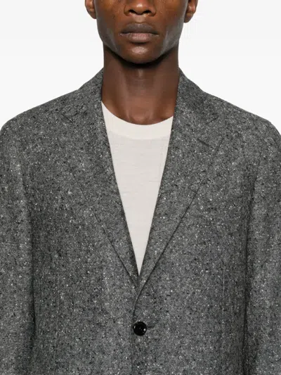 Lardini Notched-lapel Single-breasted Jacket In Gray