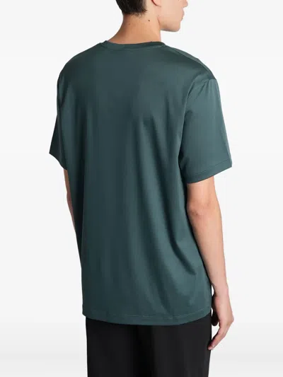 Giorgio Armani Crew-neck Short-sleeve T-shirt In Green