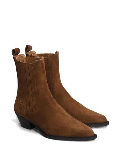 Bibi Lou Texan Ankle Boots In Brown