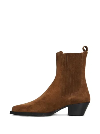 Bibi Lou Texan Ankle Boots In Brown