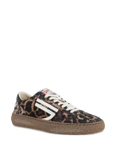 Puraai Low-top Sneakers With Jaguar Print In Animal Print