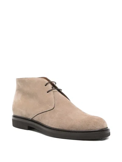 Ortigni Lace-up Desert Boots In Neutral
