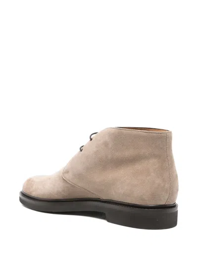 Ortigni Lace-up Desert Boots In Neutral