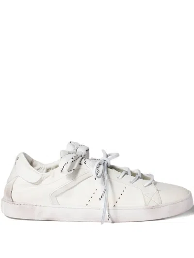 Miu Miu Deco Leather Sneakers In White