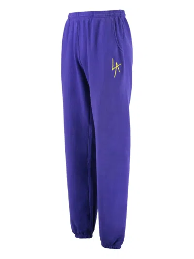 Local Authority La Slash Elasticated Track Pants In Purple