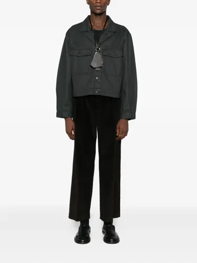Lemaire Cotton Shirt Jacket In Black