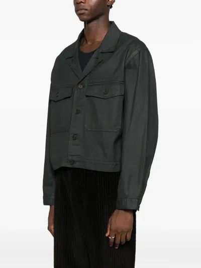 Lemaire Cotton Shirt Jacket In Black