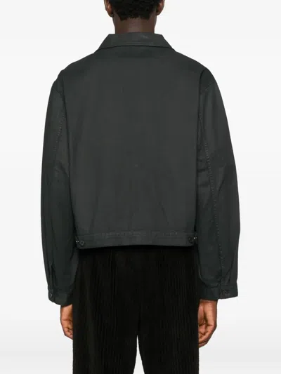 Lemaire Cotton Shirt Jacket In Black
