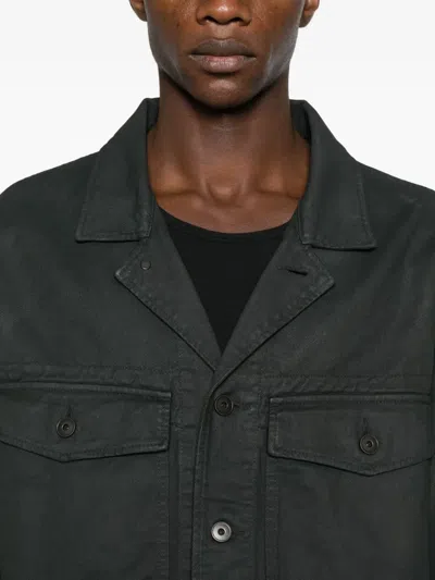 Lemaire Cotton Shirt Jacket In Black