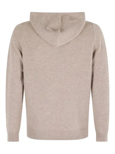 Mc2 Saint Barth Hooded Knit In Brown