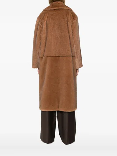 Antonelli Brown Tailored Coat With Structured Fit In Brown