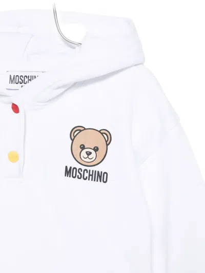 Moschino Bear-motif Hoodie In White
