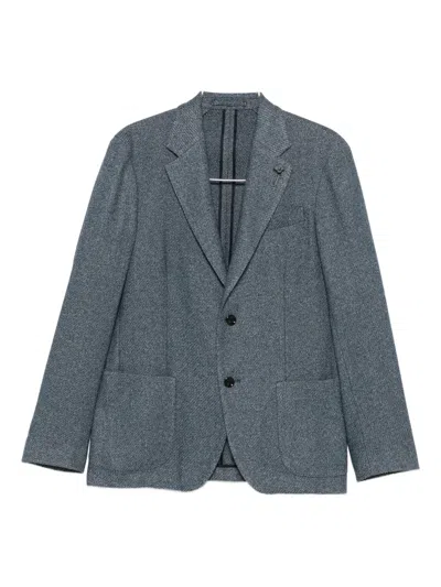 Lardini Single-breasted Blazer In Blue