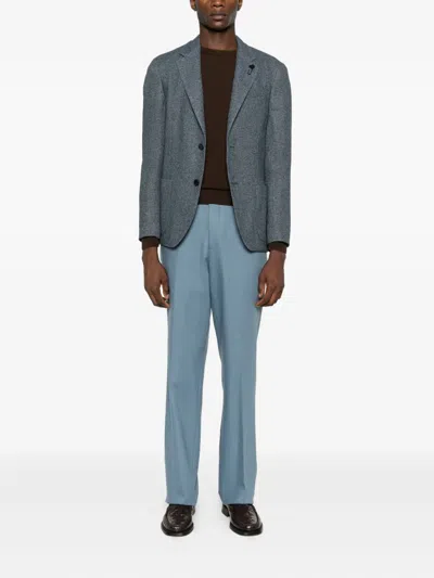 Lardini Single-breasted Blazer In Blue