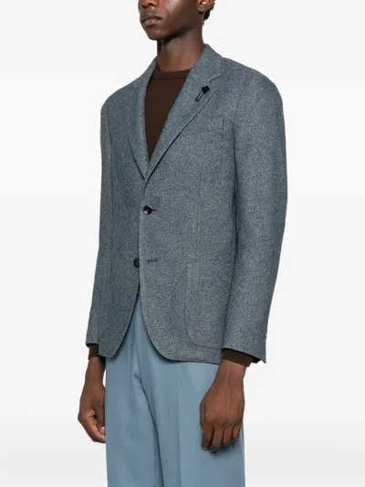 Lardini Single-breasted Blazer In Blue