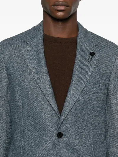 Lardini Single-breasted Blazer In Blue