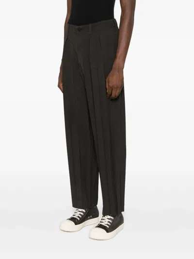 Issey Miyake Pleated Trousers In Brown