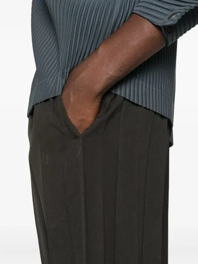 Issey Miyake Pleated Trousers In Brown