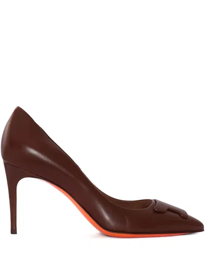 皮质高跟鞋（8.5厘米）