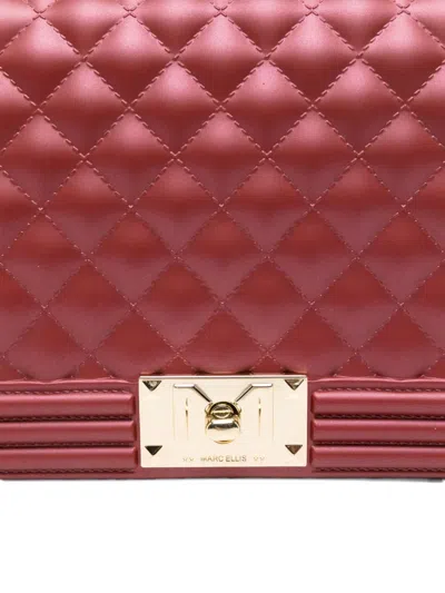 Marc Ellis Square Tote Bag In Burgundy