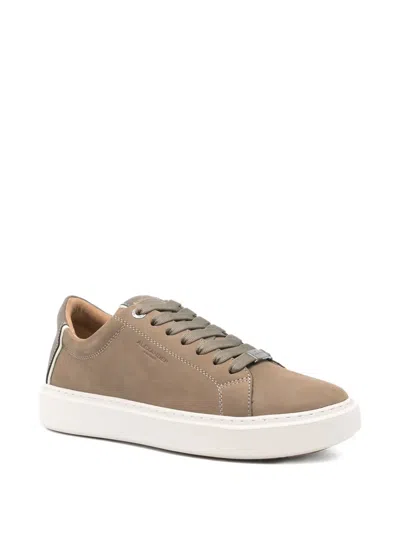Alexander Smith Lace-up Leather Sneakers In Brown