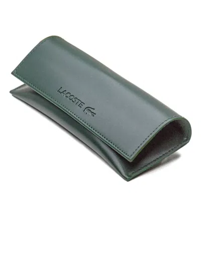 Lacoste Double Bridge Rectangular Sunglasses In Green