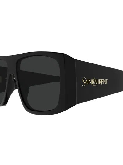 Saint Laurent Eyewear Rectangular Frame Sunglasses In Black