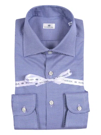 Sonrisa Pocket Cotton Shirt In Blue