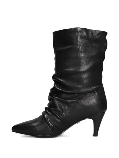 Gold & Rouge Laika High Heels Ankle Boots In Black