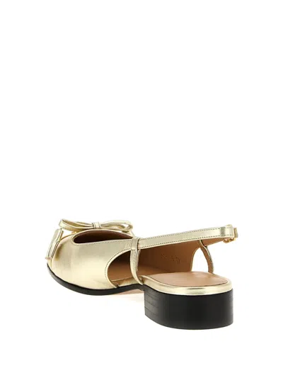 Valentino Garavani Valet Du Roi Vlogo Metallic Leather Slingback Ballerina Flats In Multi