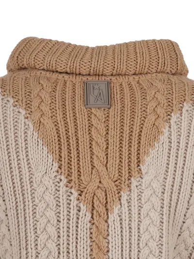 Lorena Antoniazzi Knit Turtleneck In Brown
