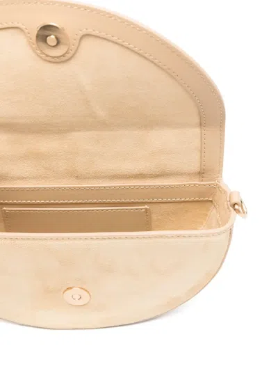 Cult Gaia Azariah Coil Leather Top-handle Bag In Neutral