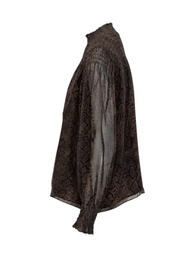 Ba&sh Python Print Chiffon Blouse In Multi