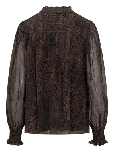 Ba&sh Python Print Chiffon Blouse In Multi