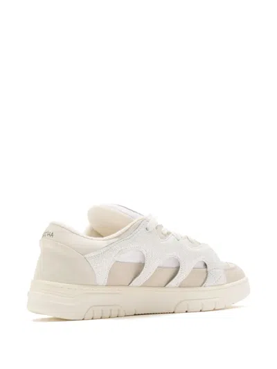 Paura Cut-out Sneakers In White