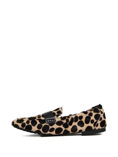 Tory Burch Leopard Slip On Loafers In Neutral