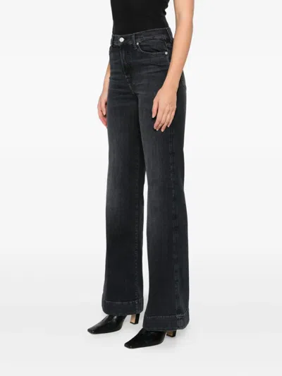 Seven Modern Dojo Flared Denim Jeans In Black