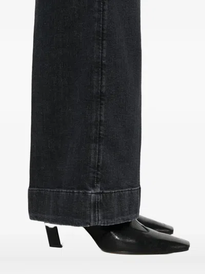 Seven Modern Dojo Flared Denim Jeans In Black