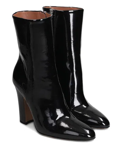 Paris Texas Lavinia Patent-leather Ankle Boots In Black