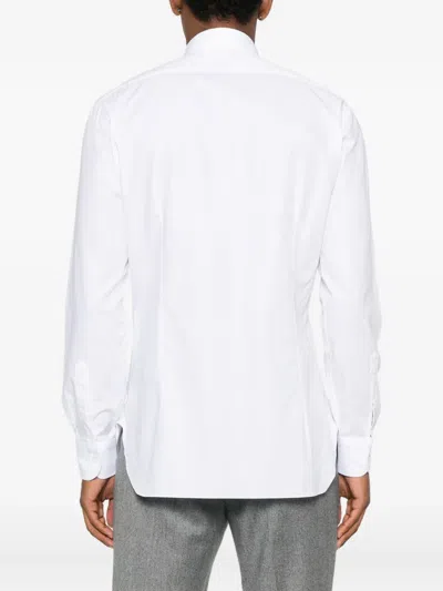 Barba Napoli Button-down Long-sleeve Shirt In White