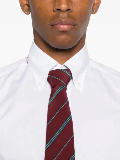 Barba Napoli Button-down Long-sleeve Shirt In White