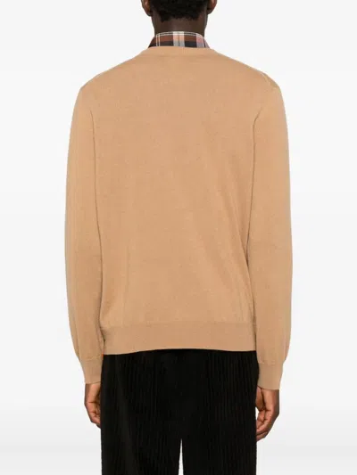 Paul Smith Crew-neck Cashmere Sweater In Brown