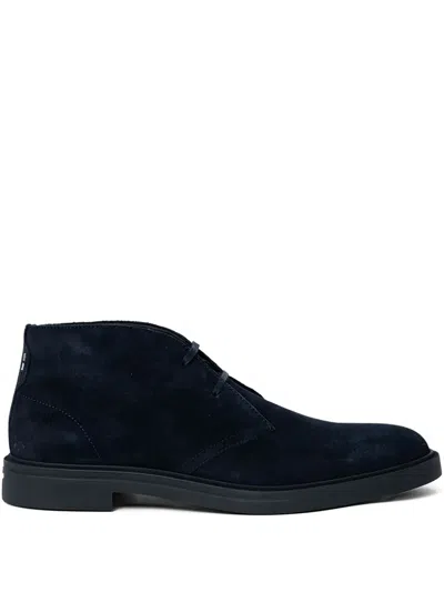 Hugo Boss Lace-up Suede Boots In Multi