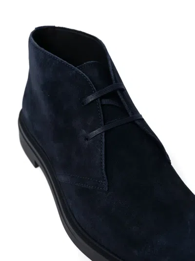 Hugo Boss Lace-up Suede Boots In Multi