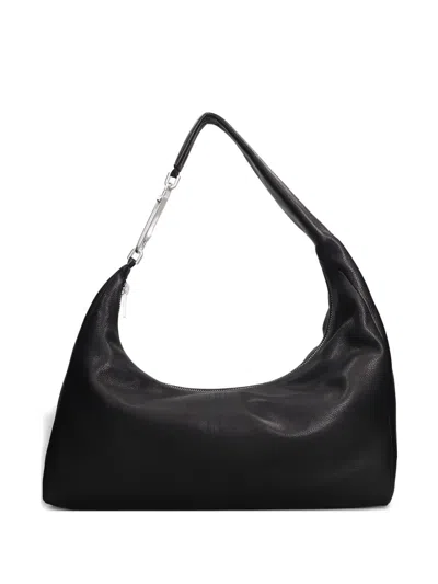Rick Owens Shoulder Bag With Metal Hardware And Textured Finish In Black