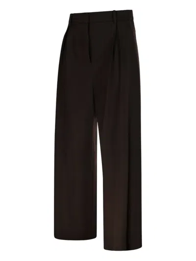 Loewe Pleat-detail Trousers In Brown
