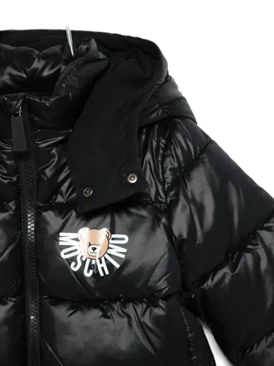 Moschino Hooded Padded Jacket In Black