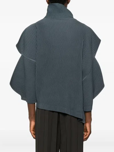 Issey Miyake Angular Stone Jumper In Blue